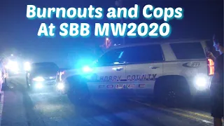 Crazy Burnouts and Cops at SBB During Mustang Week 2020