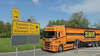 266 4K POV Real Truck Driving MAN TGX 520 Trostberg Germany to Kundl Austria