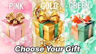 Choose your gift 🎁🤩💖 ||3 gift box challenge, Pink, Gold and Green