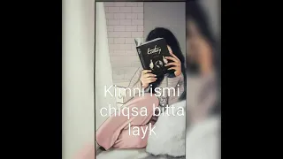 Kimni ismi chiqsa bitta layk