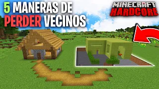 5 MANERAS de MOLESTAR A TUS VECINOS en MINECRAFT HARDCORE 😥