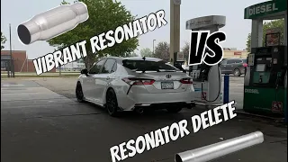 Vibrant Resonator vs Resonator Delete - 2022 TRD Camry