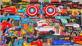 Mengumpulkan Senapan NERF Sniper GUNS AK47 Captain America SENAPAN MESIN Senapan Magnum Revolver M16