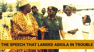 How This Speech Landed Abiola In Trouble