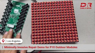 P10 Outdoor LED modules repair demo, How to repair LED billboard, LED video wall