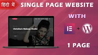 Create a Single Page [One Page] Website in WordPress | with ELEMENTOR | In Hindi | 2020