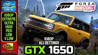 Forza Horizon 5 ► GTX 1650 | 1080P | Extreme, Ultra, High, Medium, Low, Very Low | All Settings