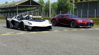 Lamborghini SC20 vs Bugatti Atlantic Concept at Monza Full Course