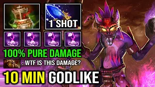 WTF 10Min Godlike Hard Support Witch Doctor 100% Pure Damage Switcheroo 1 Shot AOE Bounce Dota 2