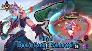 Allain New Mythical Skin! Gameplay Allain "Beast Gang : Samoyed" | ARENA OF VALOR