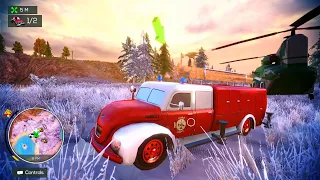 Classic Fire Truck! New Vehicle Found In Snowfiled - Off The Road Unleashed Nintendo Switch gameplay