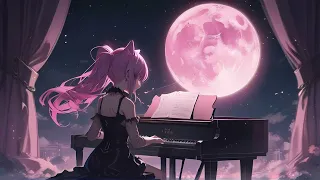 [Sad music]  Under the moonlight, Pianosong