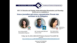 PAASE REC 14 Webinar: Science Journalism and Science Communication