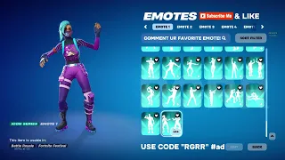 DISCO TEK MANIC SKIN Showcase with All Fortnite Icon Series & New TikTok Emotes!