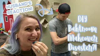 Bathroom Makeover at Grandma's Playroom | Husband’s Reaction 😱