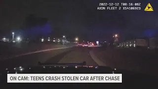 Police chase 4 stolen cars in Kent Co., teens arrested after crash
