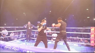 MONSTER!! ANTHONY JOSHUA LETS HIS HANDS GO ON THE PADS @ WEMBLEY WORKOUT OUTS / JOSHUA v KLITSCHKO