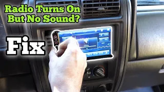 This Car Stereo Turns On But Doesn't Make any Sound , This is how I Fixed It / Jeep Cherokee Xj