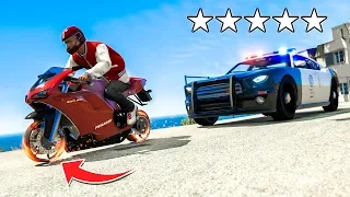 Can You ESCAPE 5 STARS WANTED With NO TIRES In GTA 5?!