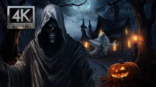 Spooky Village Halloween Ambience, Spooky Sounds and Soft Crickets