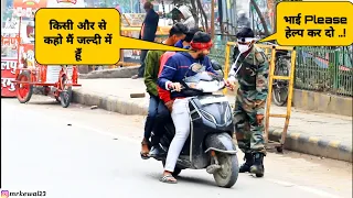 AN INJURED SOLDIER PEOPLE HELP OR NOT || A SOCIAL EXPERIMENT || ARMY PRANK IN INDIA Mr.Kewal