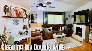 Cleaning My double wide mobile home and repainting my end tables | Funray D1 Walking Pad review