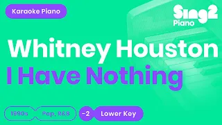 Whitney Houston - I Have Nothing (Lower Key) Piano Karaoke