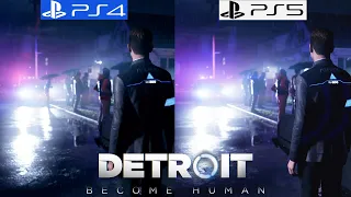 Detroit Become Human PS4 vs PS5 BC - Graphics Comparison - Framerate - 4K - Loading Times