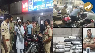 Hyderabad police crackdown on Modified Bike Silencers