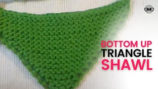 The Easiest Way to Knit a Triangle Shawl - Bottom Up!