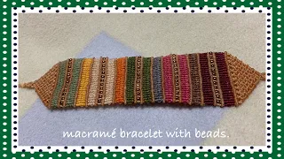 macramé bracelet with beads. #16