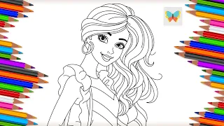 Как нарисовать Барби  | Barbie | Рисуем и Учим Цвета | Coloring Kids