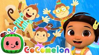 5 Little Monkeys with Nina and JJ | Cocomelon Nursery Rhymes for Kids