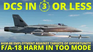 DCS F/A18 HARM TOO Mode Tutorial - Hornet SEAD Guide with AGM-88 - DCS in 3 Or Less