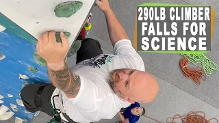 BIG climber lead falls for science. You won't believe the forces!