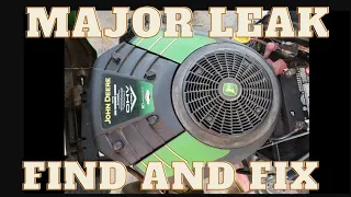 John Deere - Finding and fixing a major leak - Briggs and Stratton V-twin crankcase gasket