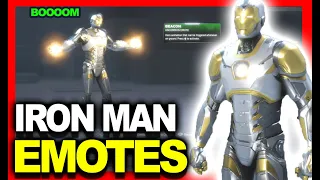 Iron Man All Unlockable Emotes! Marvel's Avengers | LEGENDARY + more!