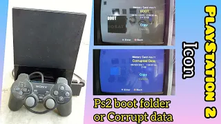 ps2 corrupt data and icon | ps2 save data icon create kese karen