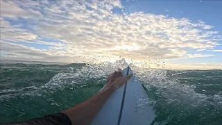 SURFING A FEW WAVES BEFORE SCHOOL (GLASSY POV)