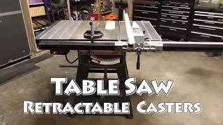 Retractable Casters for Table Saw Mobile Base