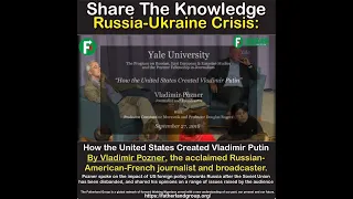 How the United States Created Vladimir Putin by Vladimir Pozner, journalist and broadcaster.