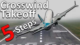 Learn To handle A Boeing 737 in severe crosswind. Takeoff
