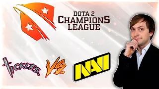 НС смотрит игру Team Tickles vs NAVI | D2CL Season 6