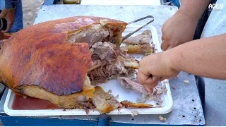 Street Food in Cuba - Roasted meat in Trinidad