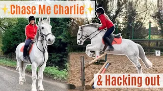 Tack Up & Ride With Me | Chase Me Charlie & Hacking out | Lilpetchannel