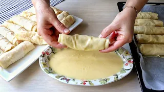 HAZIR YUFKADAN ÖZEL❗️ SOSLU BÖREK 😋5 DAKİKADA❗️ 3 YUFKADAN 1 TEPSİ BÖREK ✅️LEZZETİ MUHTEŞEM