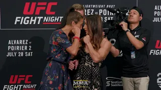 Joanna Jedrzejczyk vs. Tecia Torres UFC on FOX 30 Media Day Staredown - MMA Fighting