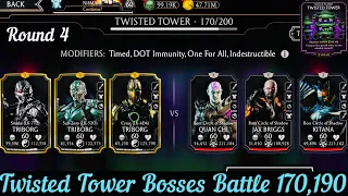 Twisted Tower Bosses Battle 170 & 190 Fight + Reward | Talent Tree setups | MK Mobile
