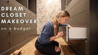 DIY Dream Closet Makeover On A Budget [Part 2] // Closet Makeover // IKEA Hack // Budget Closet