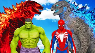 Godzilla Fire VS Hulk & Godzilla Ice VS Spider-Man PS4